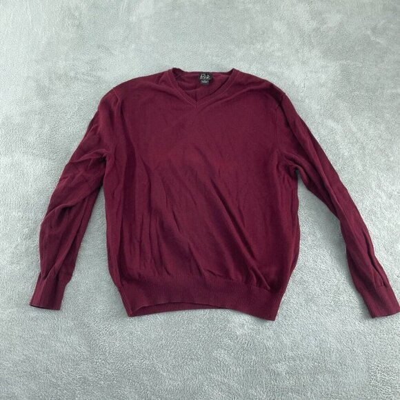 JoS. A. Bank Mens Signature Collection XL Pima Cotton Burgundy Sweater 1085 - Picture 1 of 8